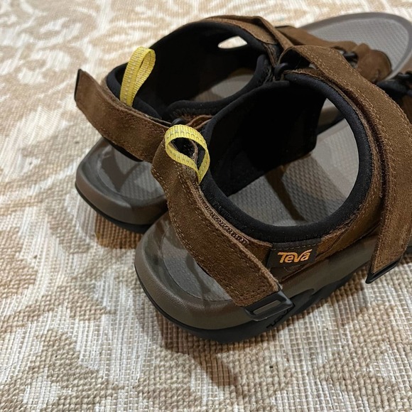 Teva Mens NWOB Trailpulse Outdoor Brown Suede Sandals Size 12 - Picture 5 of 8
